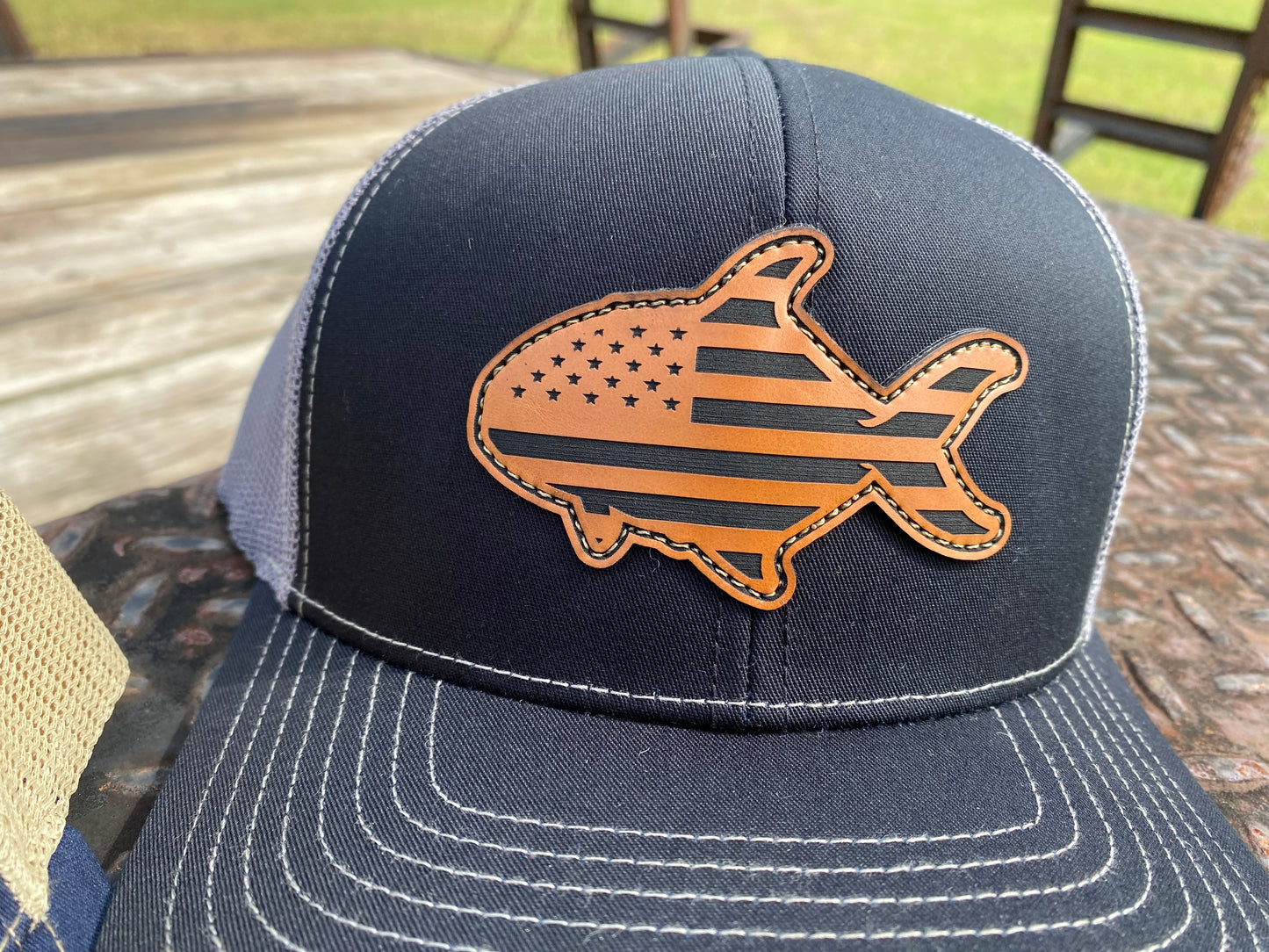 Pompano US Flag Patch Hat