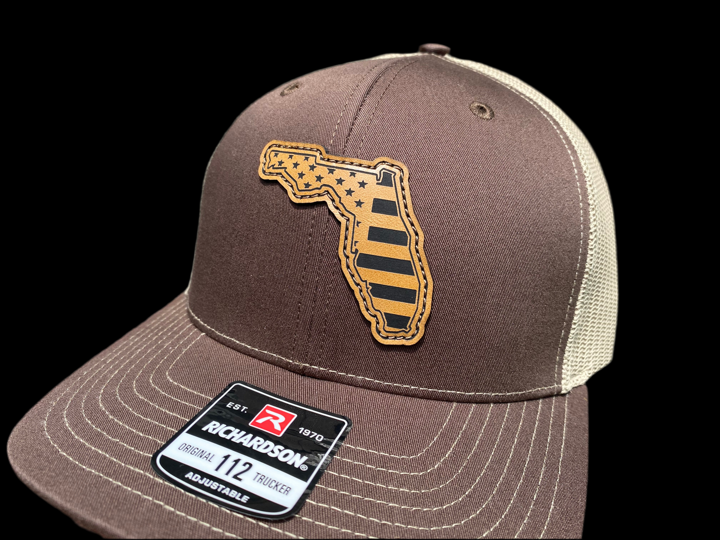 FL Outline US Flag Inlaid Patch Hat