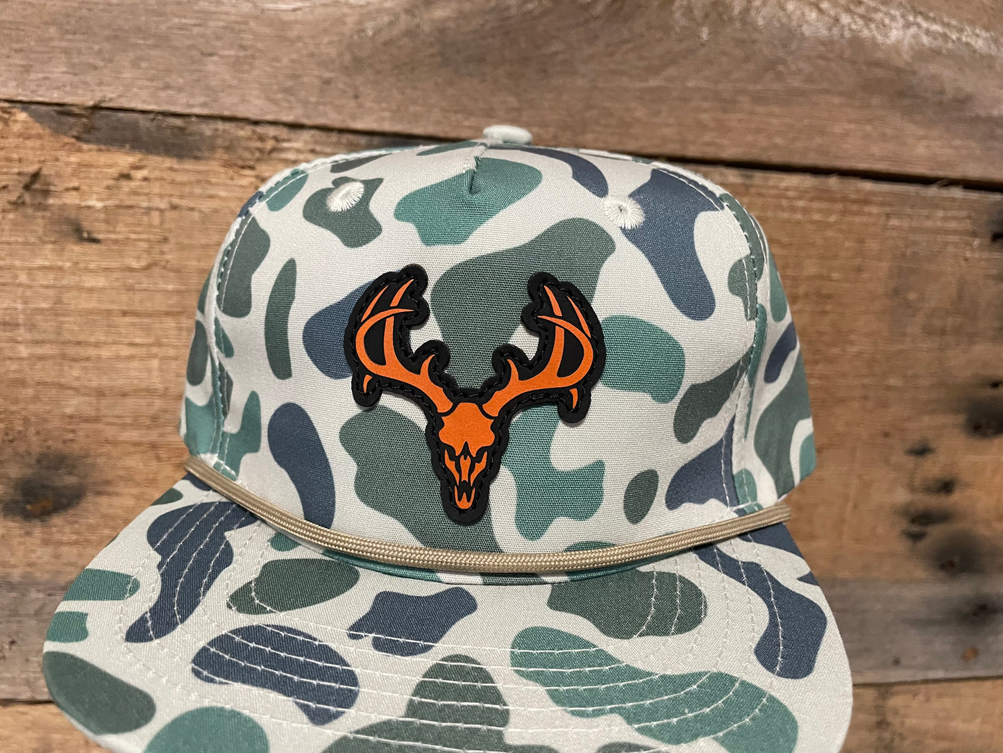 Deer Skull - Orange - Marsh Camo Youth