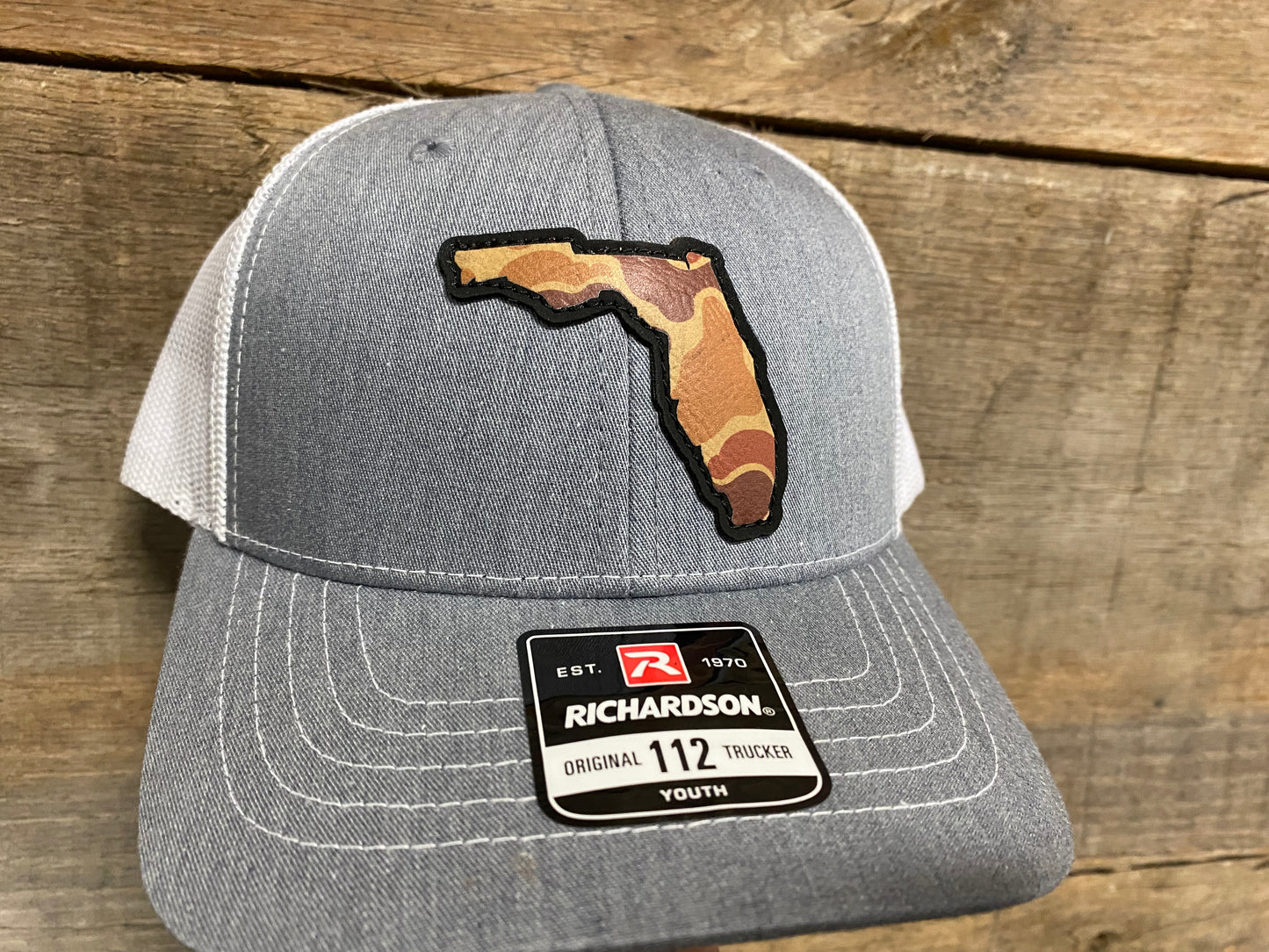 Youth Florida Outline - Drake Camo on Heather Grey/White