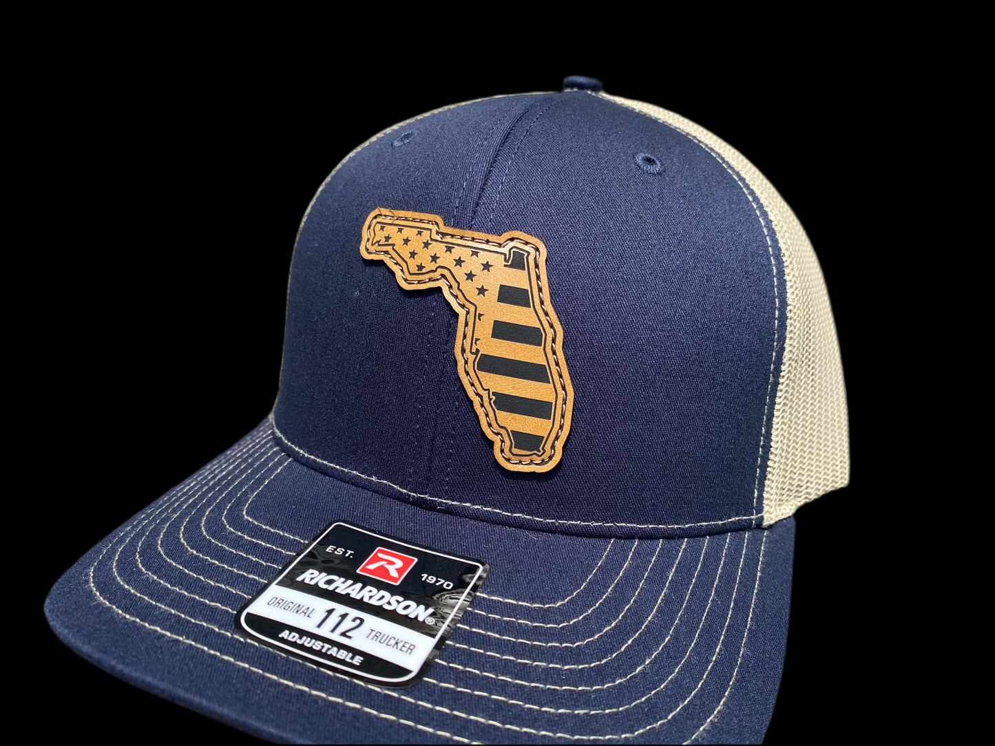 FL Outline US Flag Inlaid Patch Hat