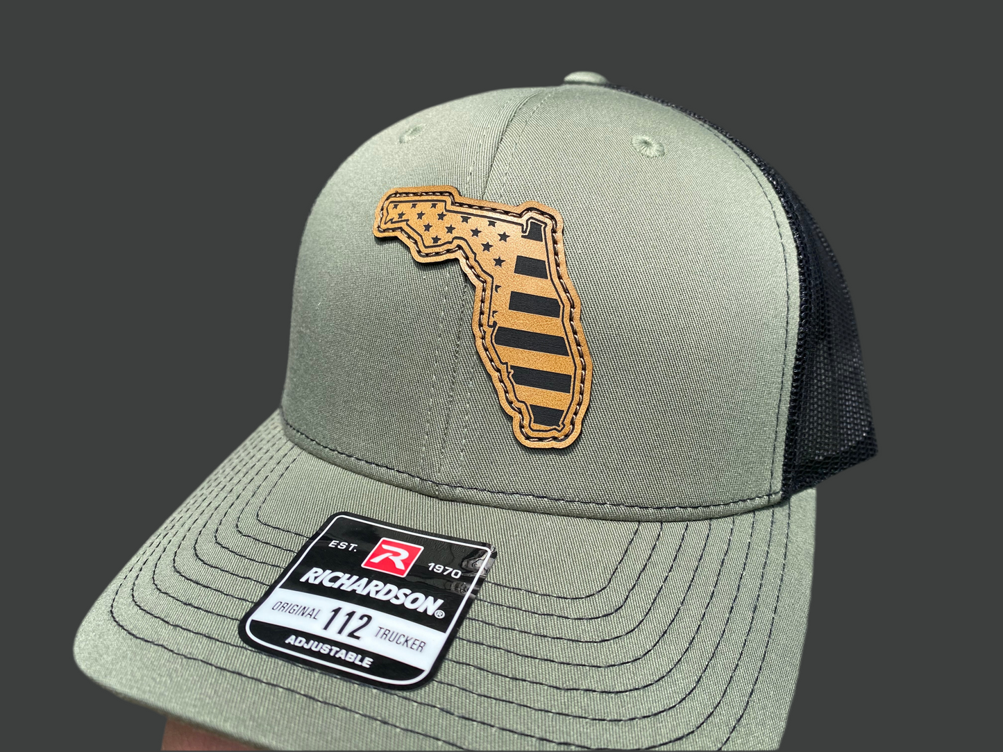 FL Outline US Flag Inlaid Patch Hat