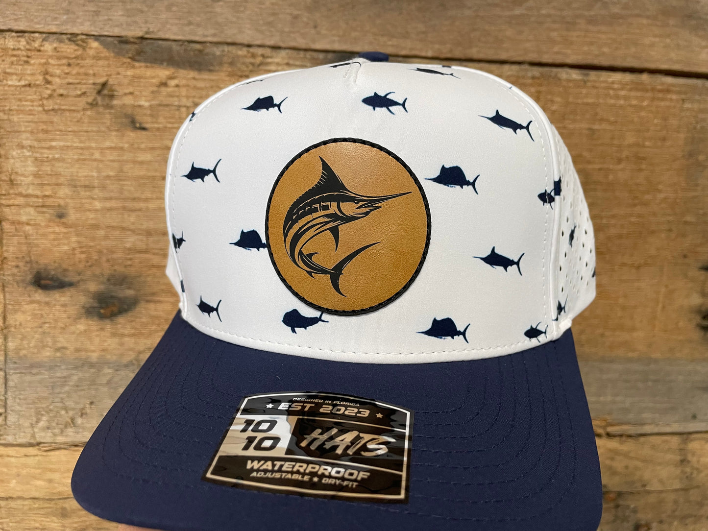 Swordfish Hat - Tan - Offshore Navy
