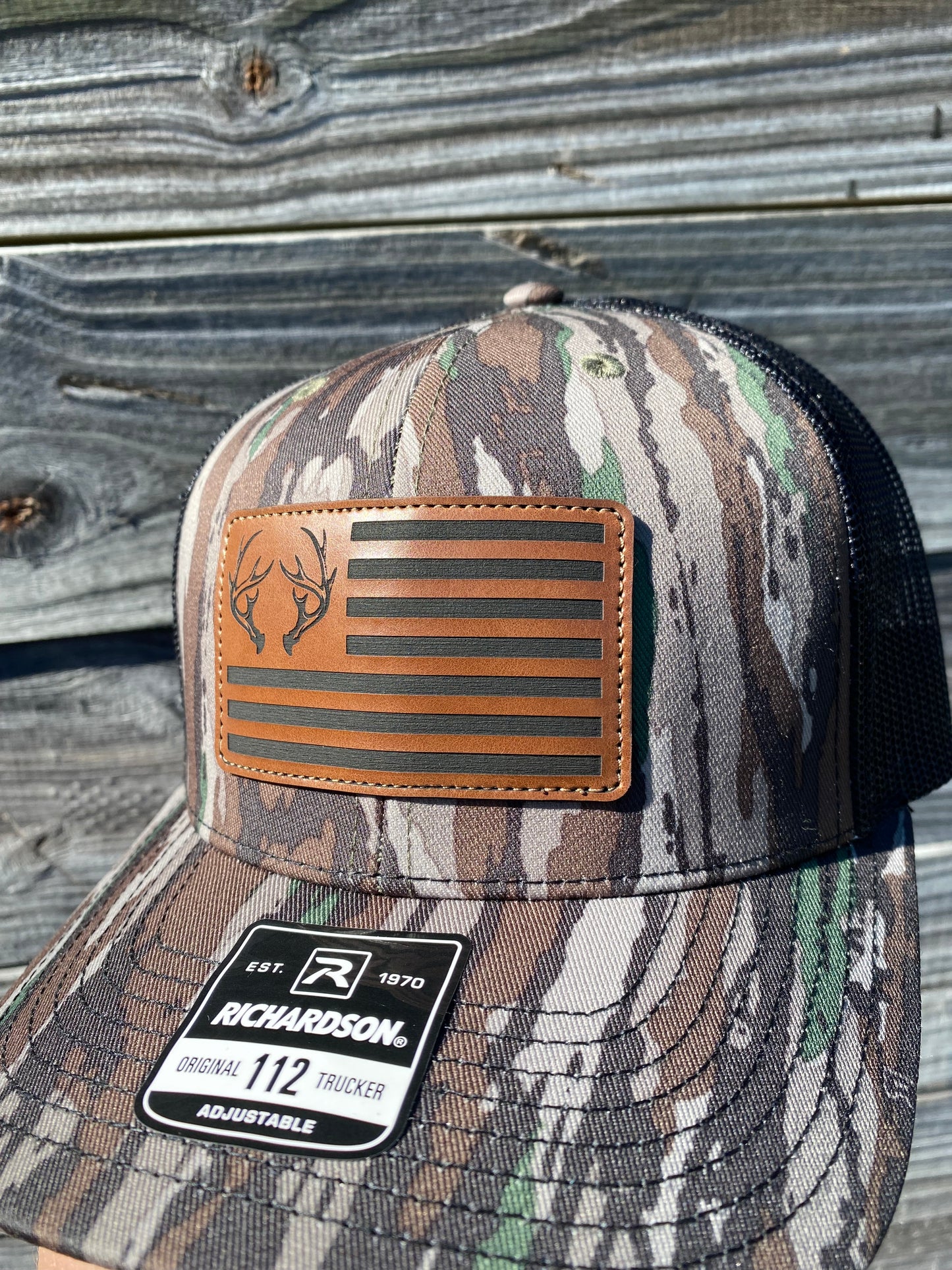 Deer Antler Flag Patch Hat
