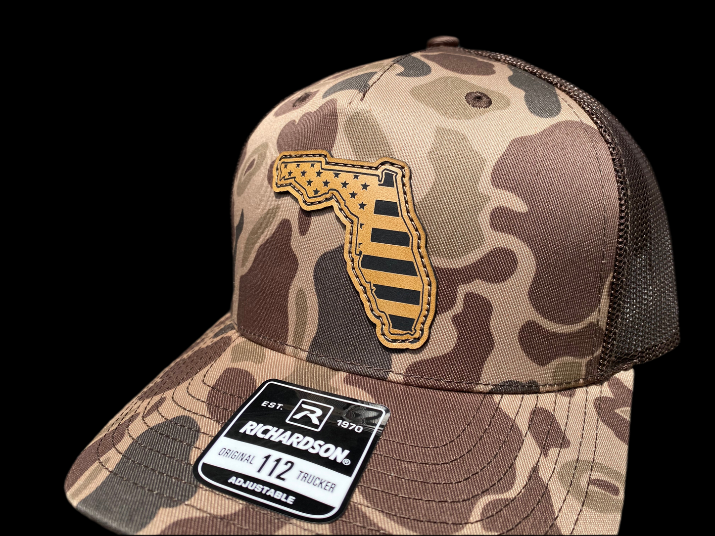 FL Outline US Flag Inlaid Patch Hat