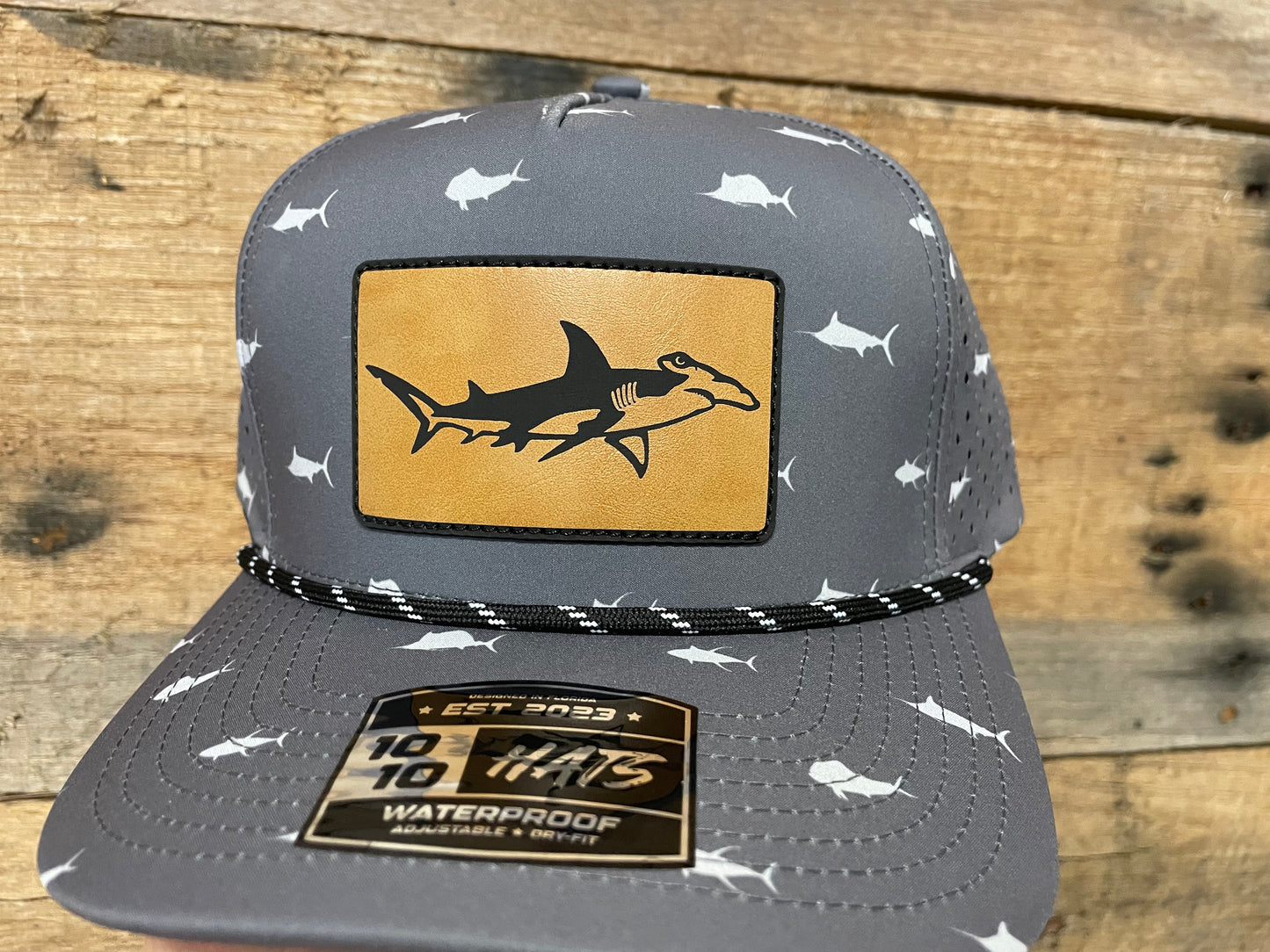 Hammerhead Shark Hat - Tan - Offshore Grey