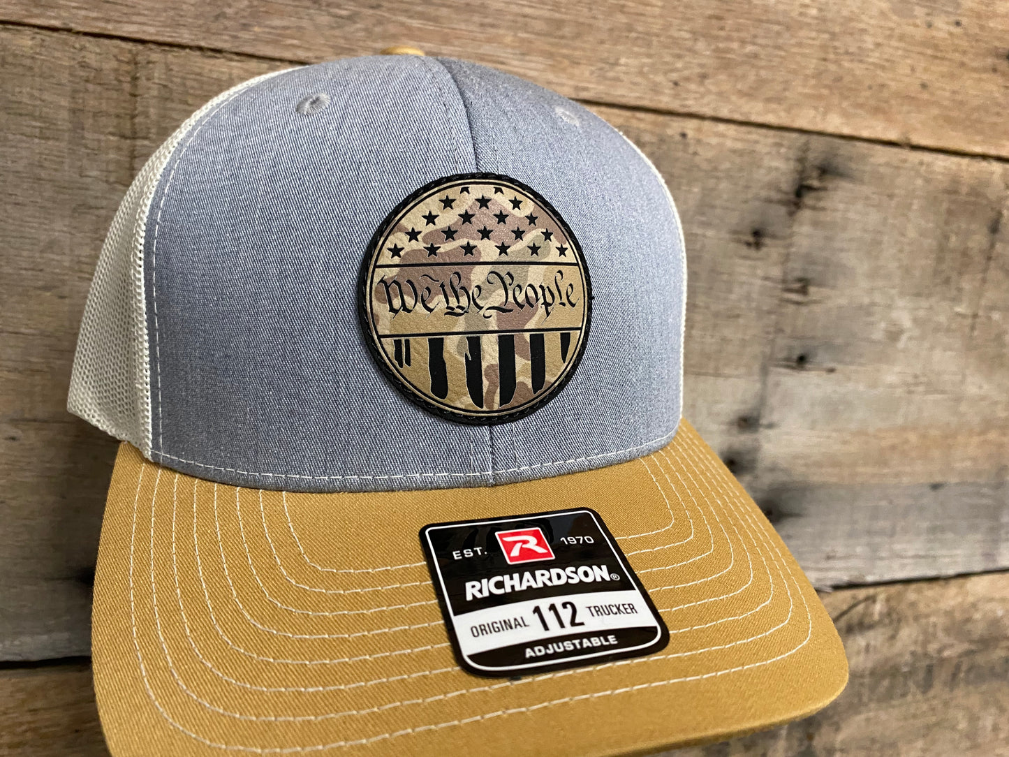 We the People Round - Duck Camo on Heather Grey/Birch/Amber