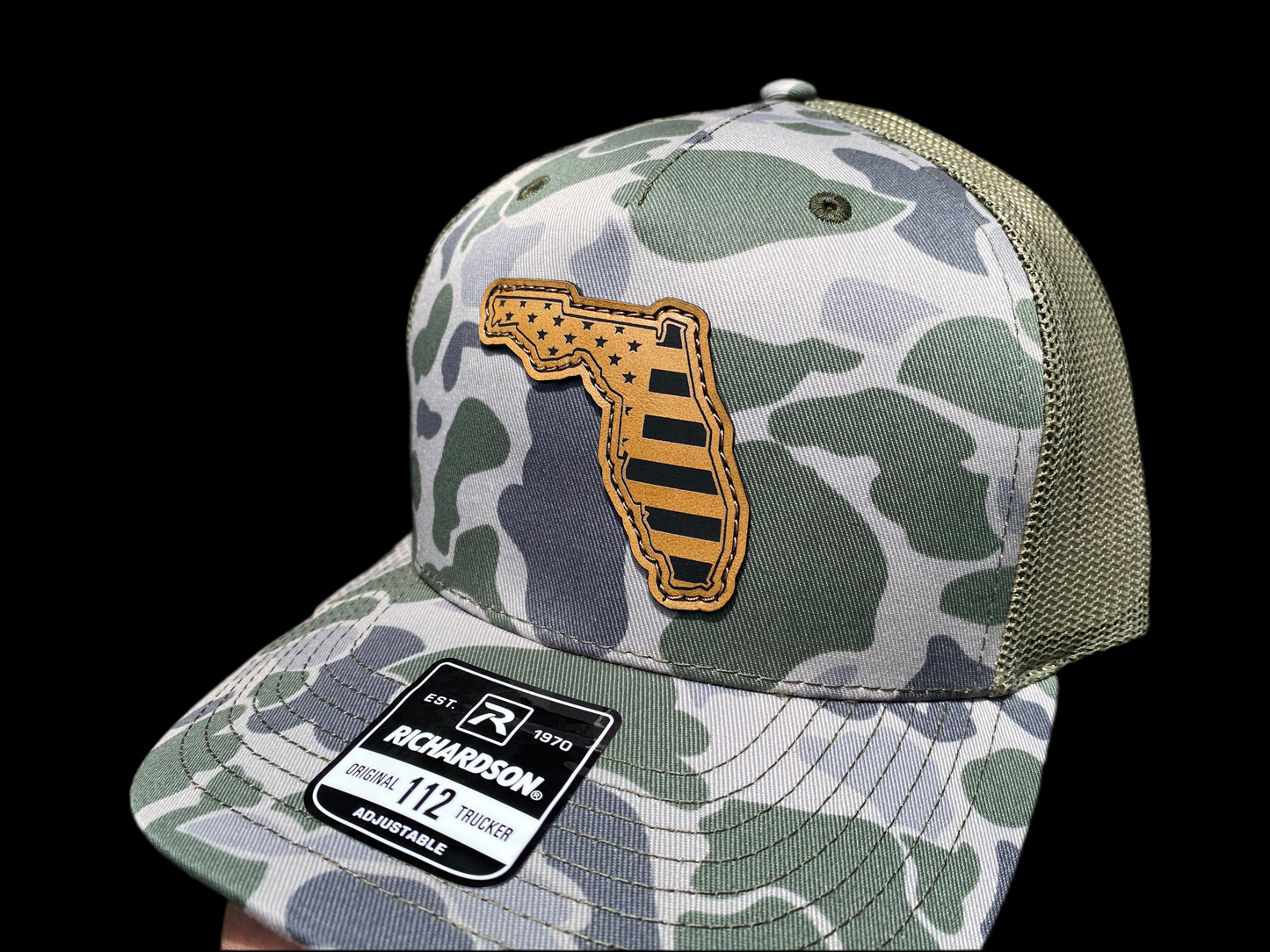 FL Outline US Flag Inlaid Patch Hat