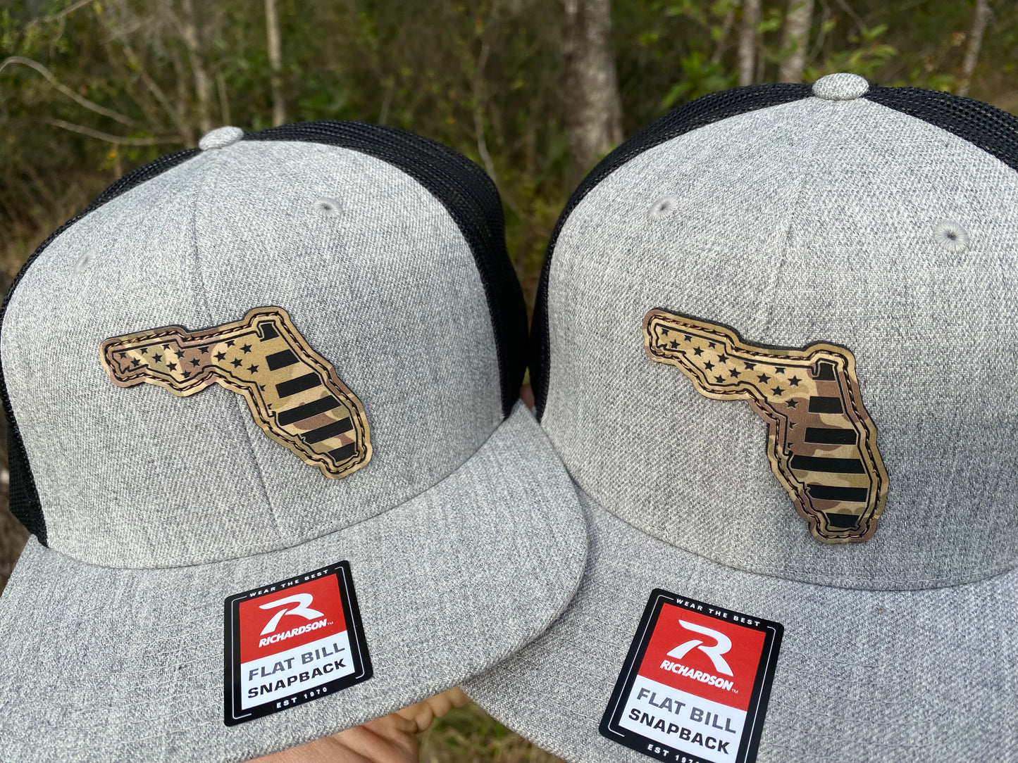 FL Outline US Flag Inlaid Patch Hat