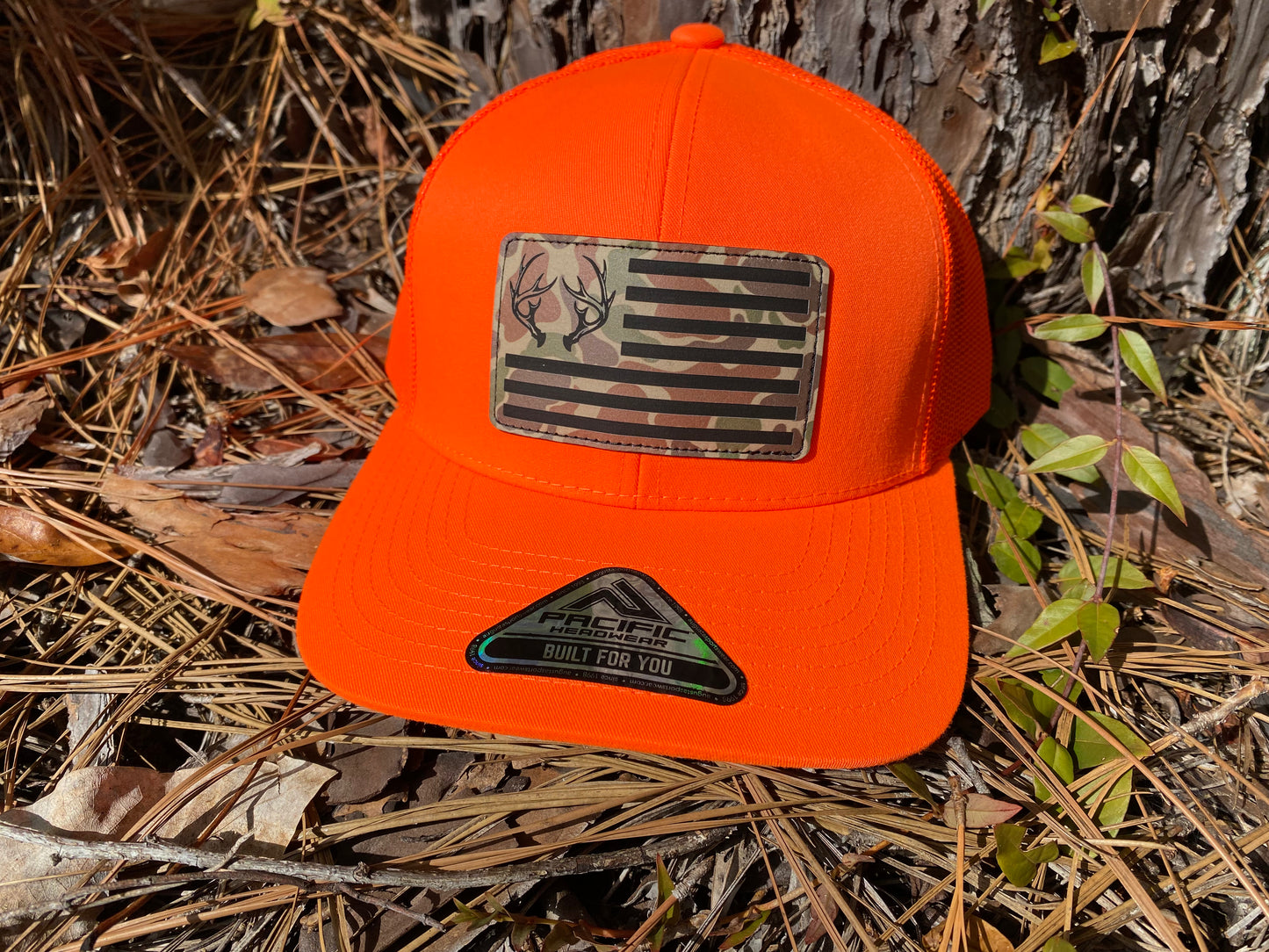 Deer Antler Flag Patch Hat