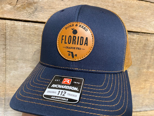 Born & Bred - Buck on Navy/Caramel