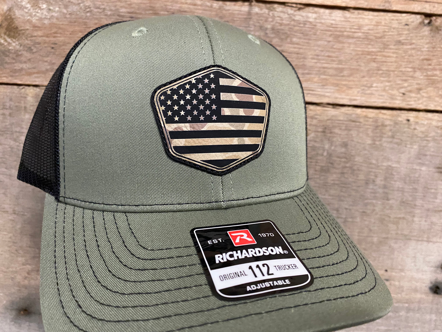 US Flag 1 - Duck Camo on Loden/Black