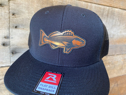 Redfish #2 - Copper on Black Flat Bill