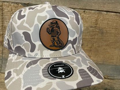 Florida Man Gator Patch Hat - Rawhide on Desert Camo