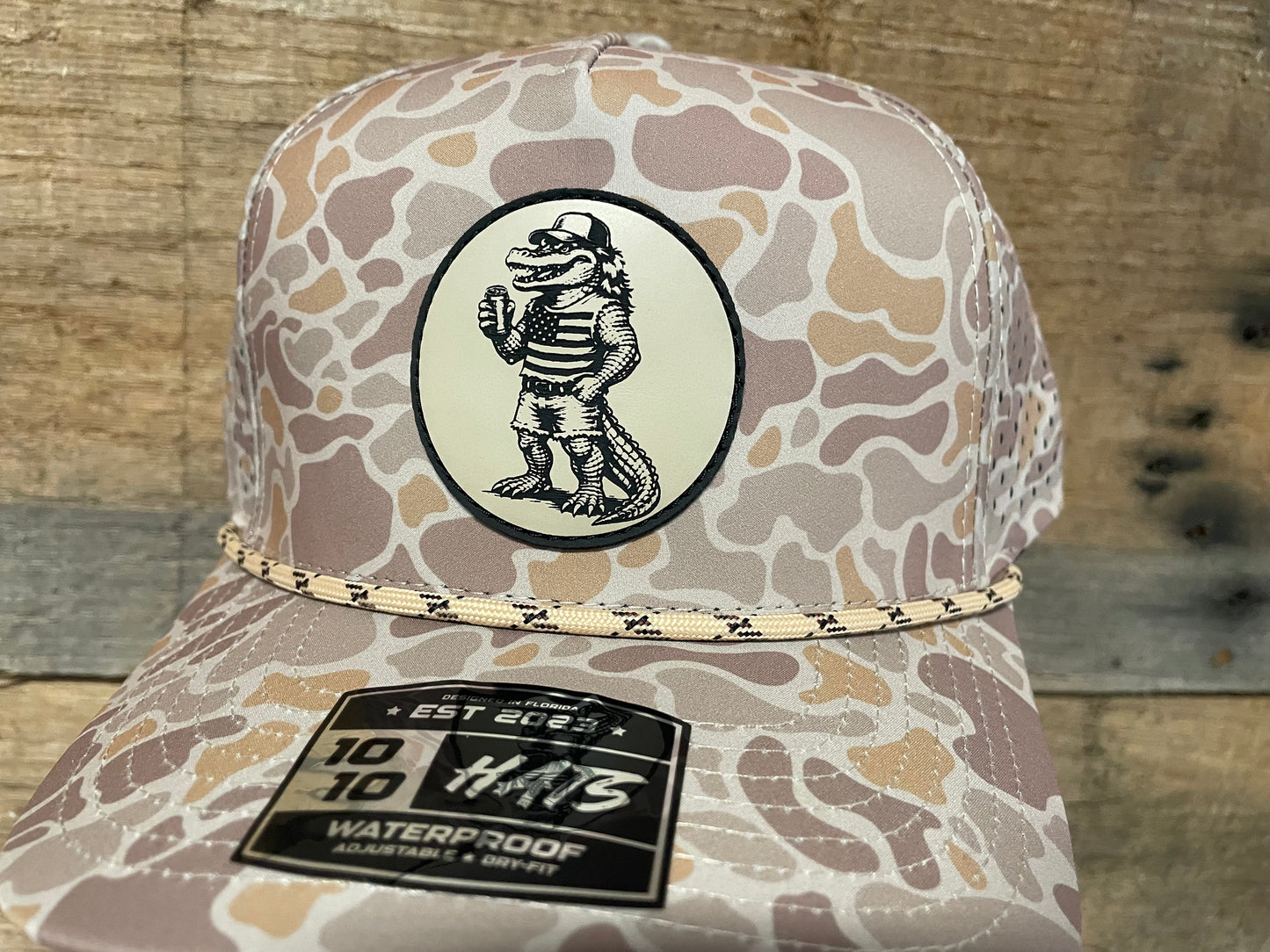 Florida Man Gator Patch Hat - Sand on Wild Desert Camo