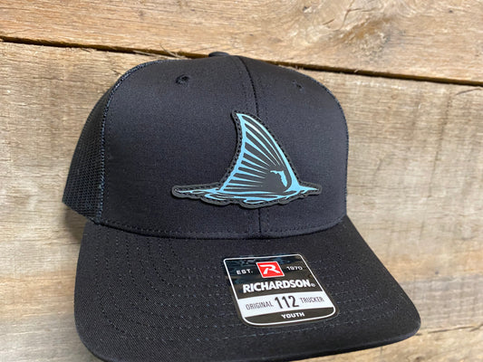 Youth FL Redfish Tail - Blue on Black