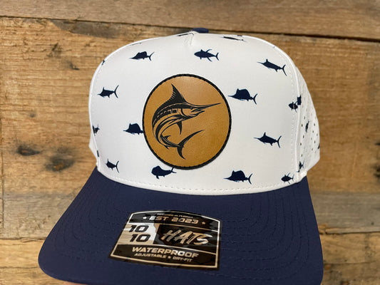 Swordfish Hat - Tan - Offshore Navy