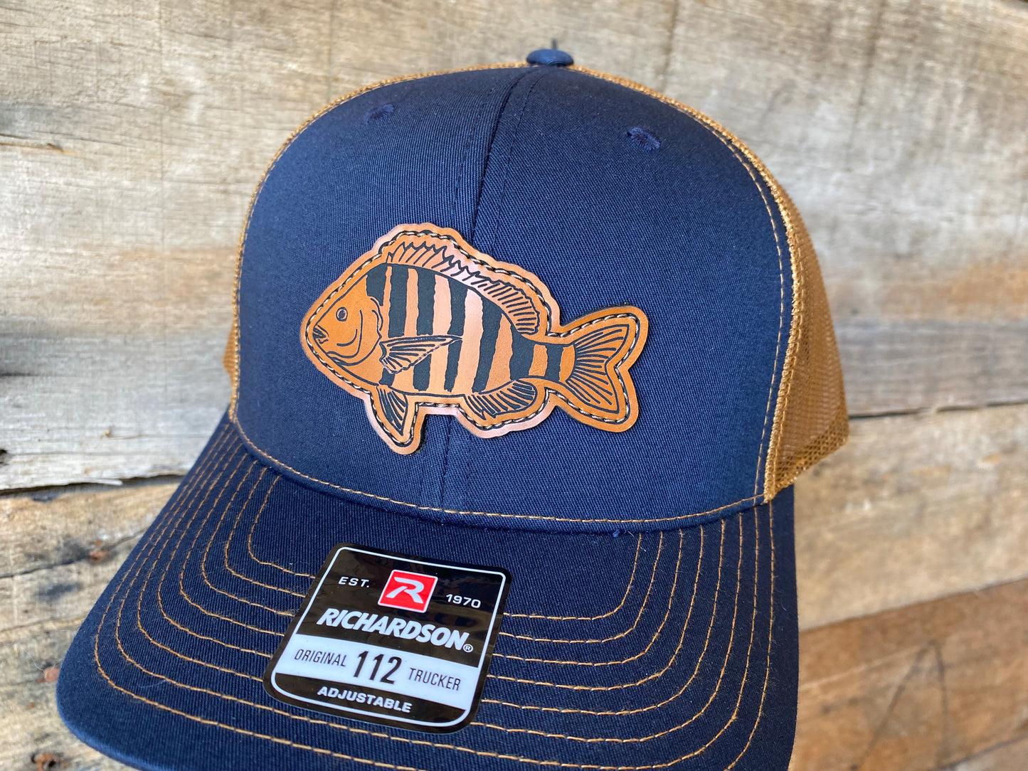 Sheephead - Buckskin on Navy/Caramel