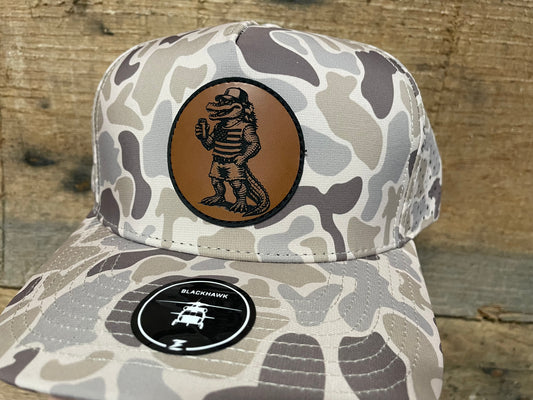 Florida Man Gator Patch Hat - Rawhide on Desert Camo