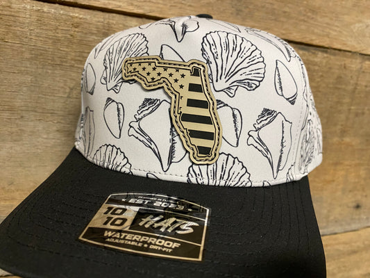 Florida US Flag Inlaid - Sand on Shells