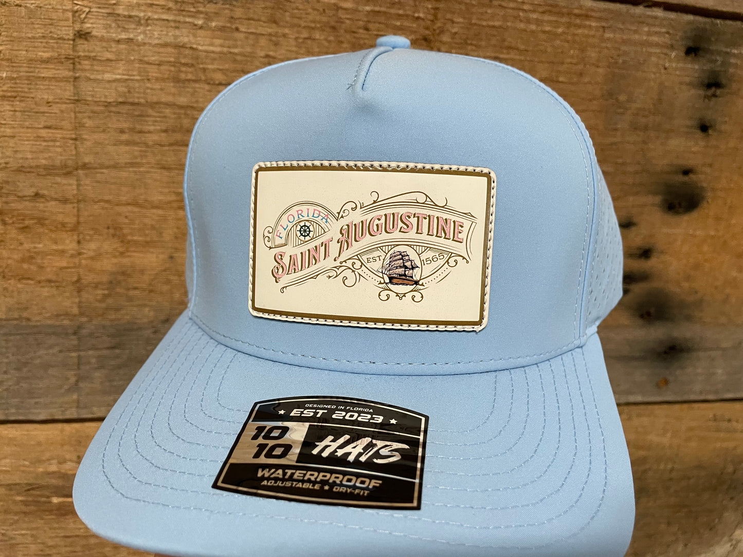 St Augustine Patch Hat - Sky Blue