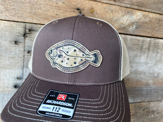 Flounder - Duck Camo on Brown/Khaki
