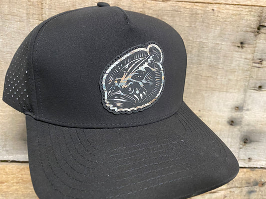 Angry Flounder - Driftwood on Black