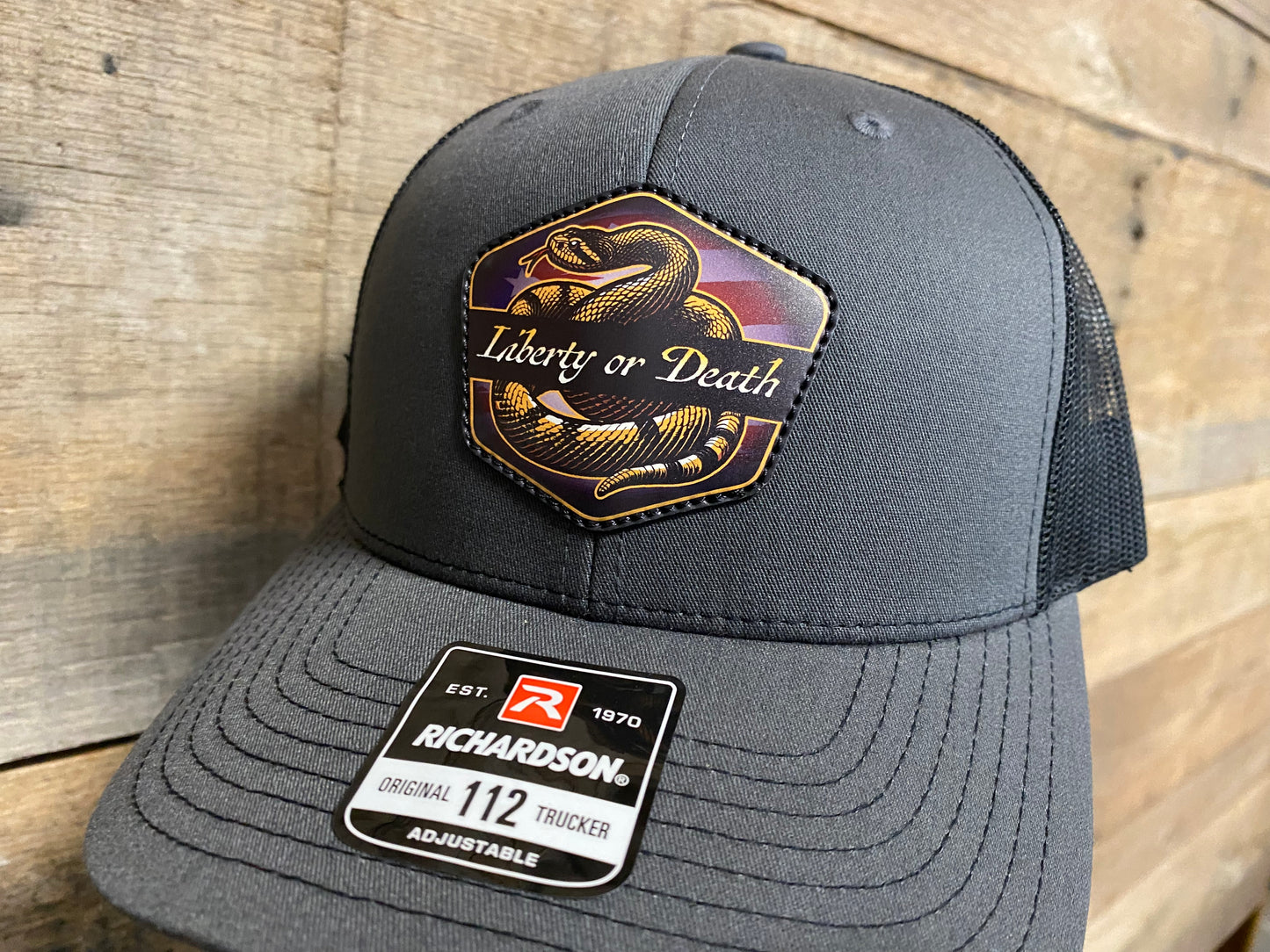 Liberty or Death Full Color on Charcoal/Black