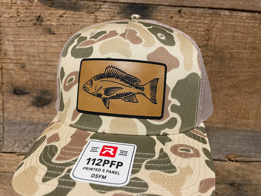 Red Snapper Hat - Tan - Harvest Duck Camo