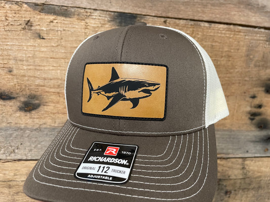 Great White Shark Hat - Buck - Brown/Birch