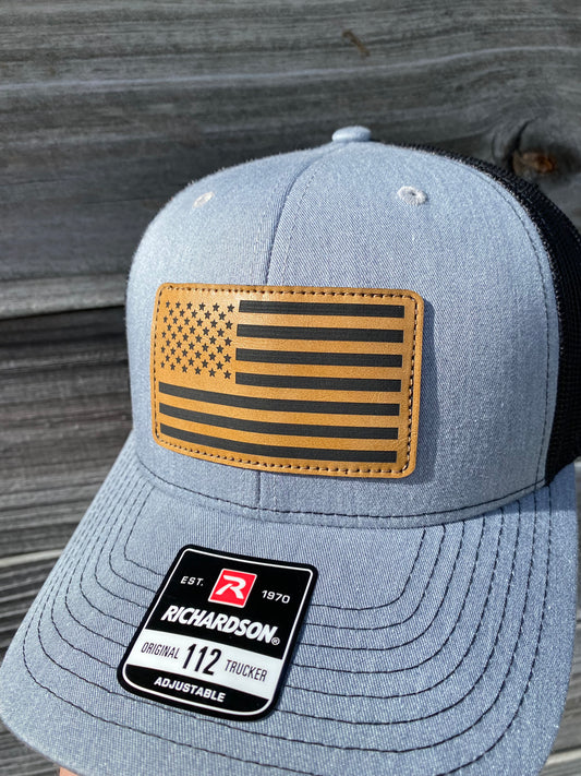 US Flag - Saddle Tan - Heather Grey/Black R112