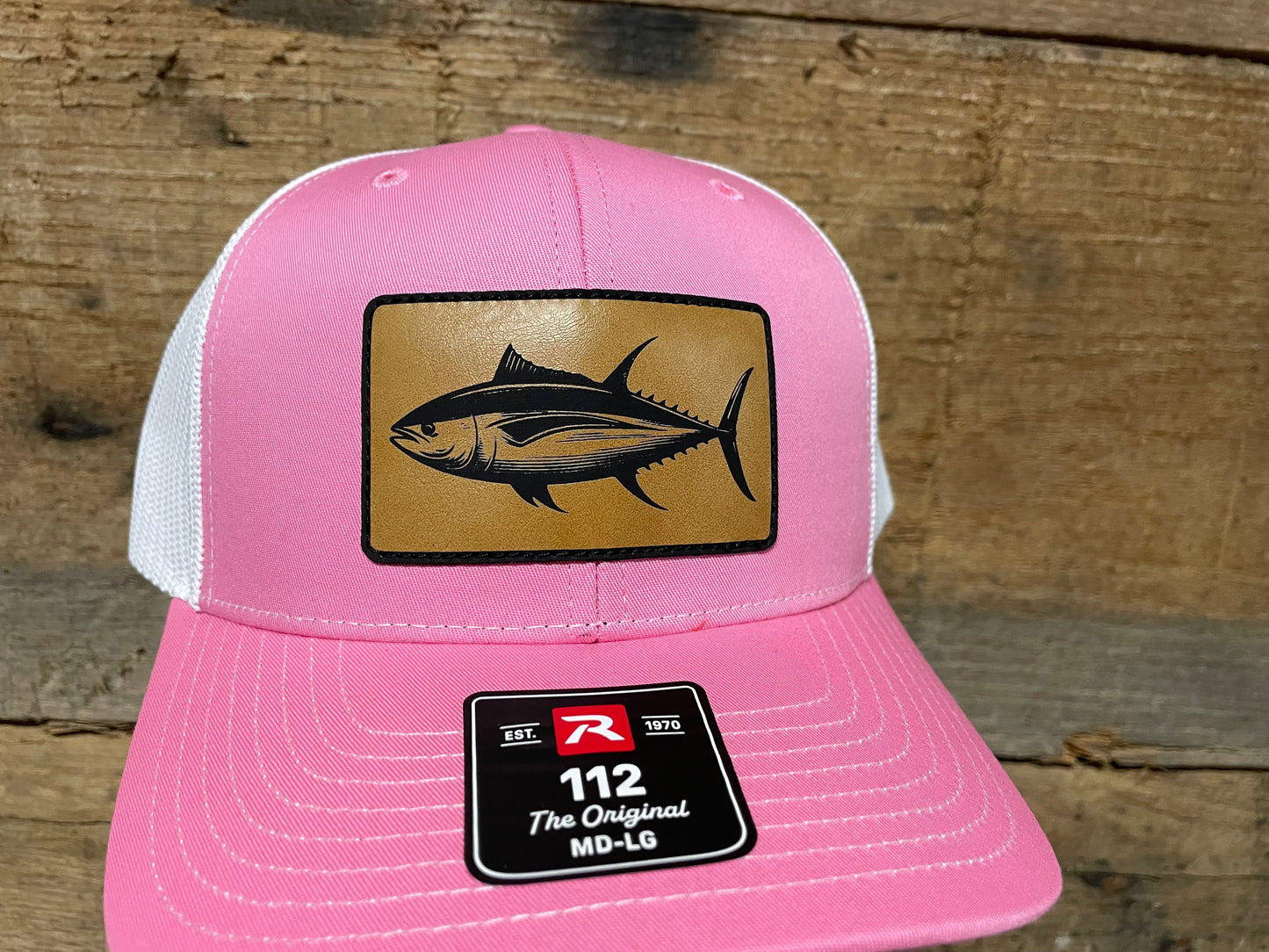 Tuna Hat - Tan - Pink/White