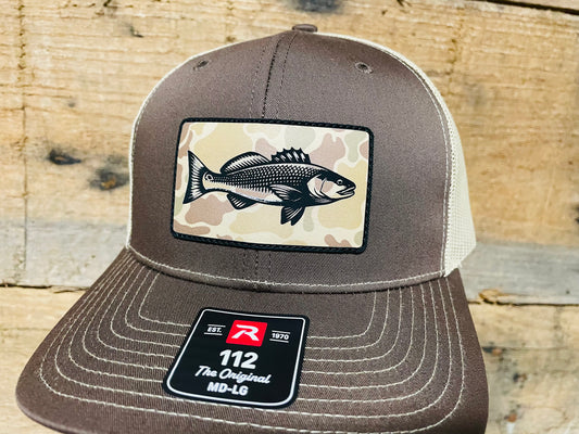 Redfish Rectangle - Duck Camo - Brown/Khaki