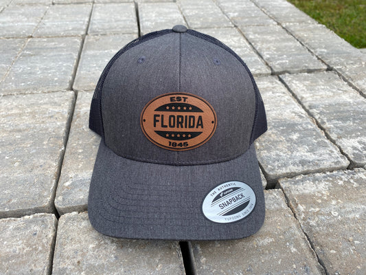 Florida Established Oval Rawhide/Black Leatherette