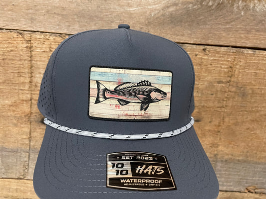Redfish Hat - Rosewood - Dark Grey w/ Rope