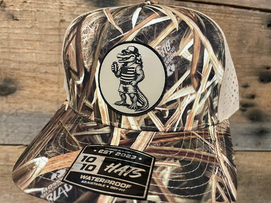 Florida Man Gator Patch Hat - Sand on Mossy Oak Blades Camo