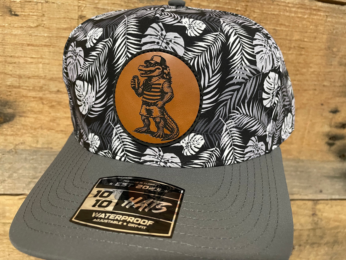 Florida Man Gator Patch Hat - Rawhide on Black Palms