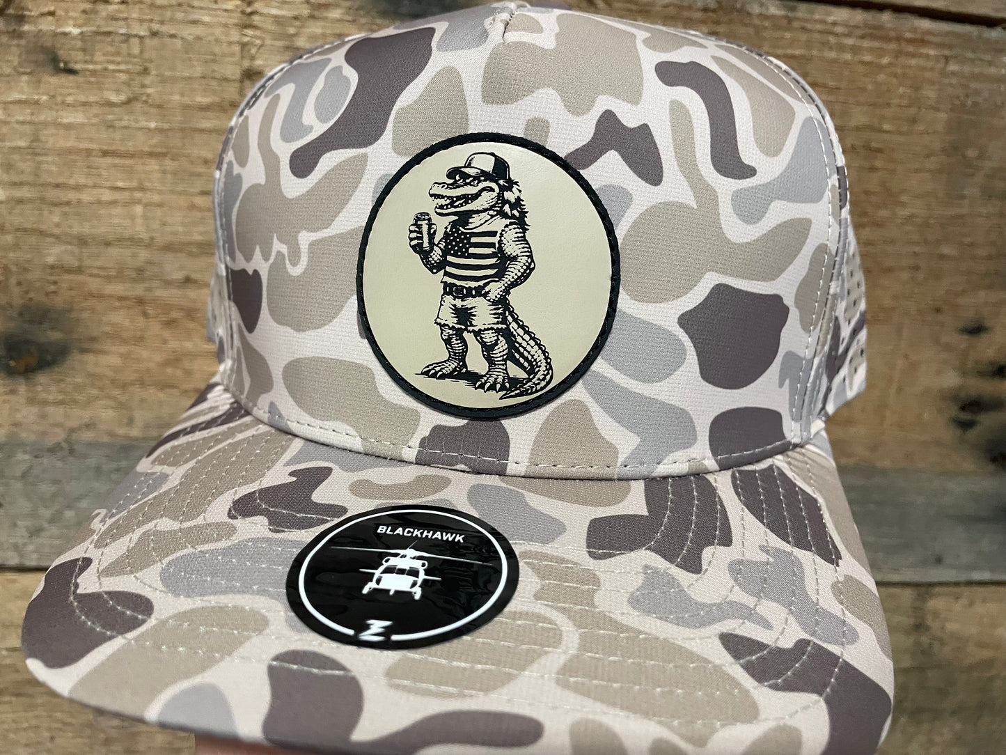Florida Man Gator Patch Hat - Sand on Desert Camo