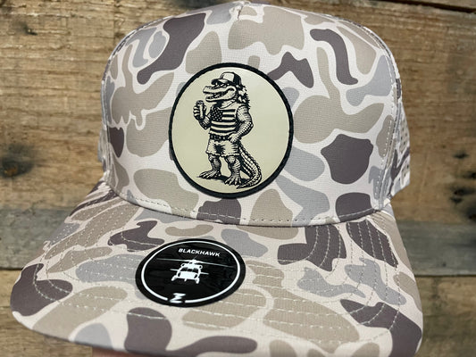 Florida Man Gator Patch Hat - Sand on Desert Camo